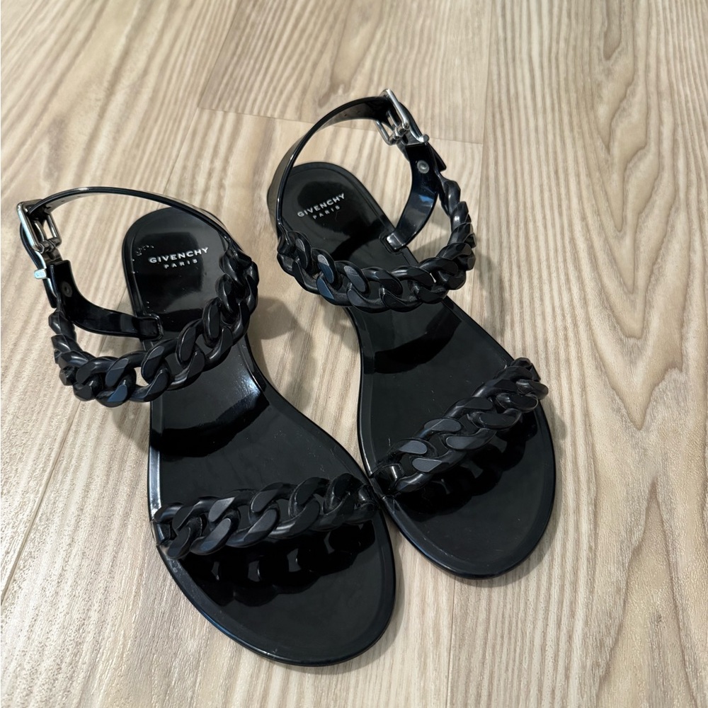 Givenchy Black Chain Detail Sandals
